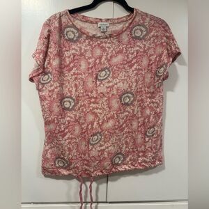 Sundance Pink Floral-Print Short Sleeve Tee